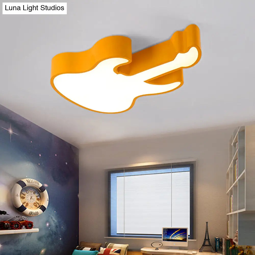 DecorBites™ DecorBites™ Contemporary LED Acrylic Ceiling Lamp in Red/Orange for Kindergarten - Warm/White Light