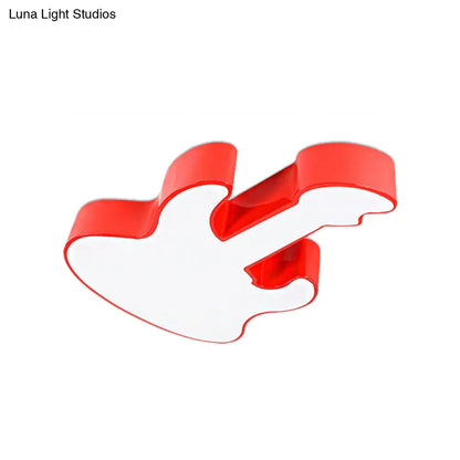 DecorBites™ DecorBites™ Contemporary LED Acrylic Ceiling Lamp in Red/Orange for Kindergarten - Warm/White Light