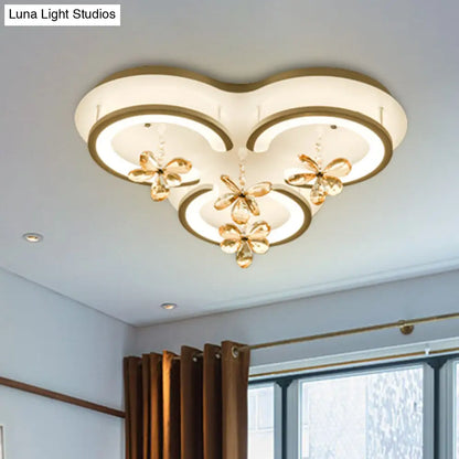 DecorBites™ DecorBites™ Contemporary LED Acrylic Flushmount Lamp - White Flower/Cloud/Moon Design for Bedroom