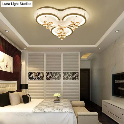 DecorBites™ DecorBites™ Contemporary LED Acrylic Flushmount Lamp - White Flower/Cloud/Moon Design for Bedroom