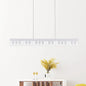 Contemporary LED Acrylic Pendant Ceiling Light in White/Black Piano Key Shape - 3 Light Options