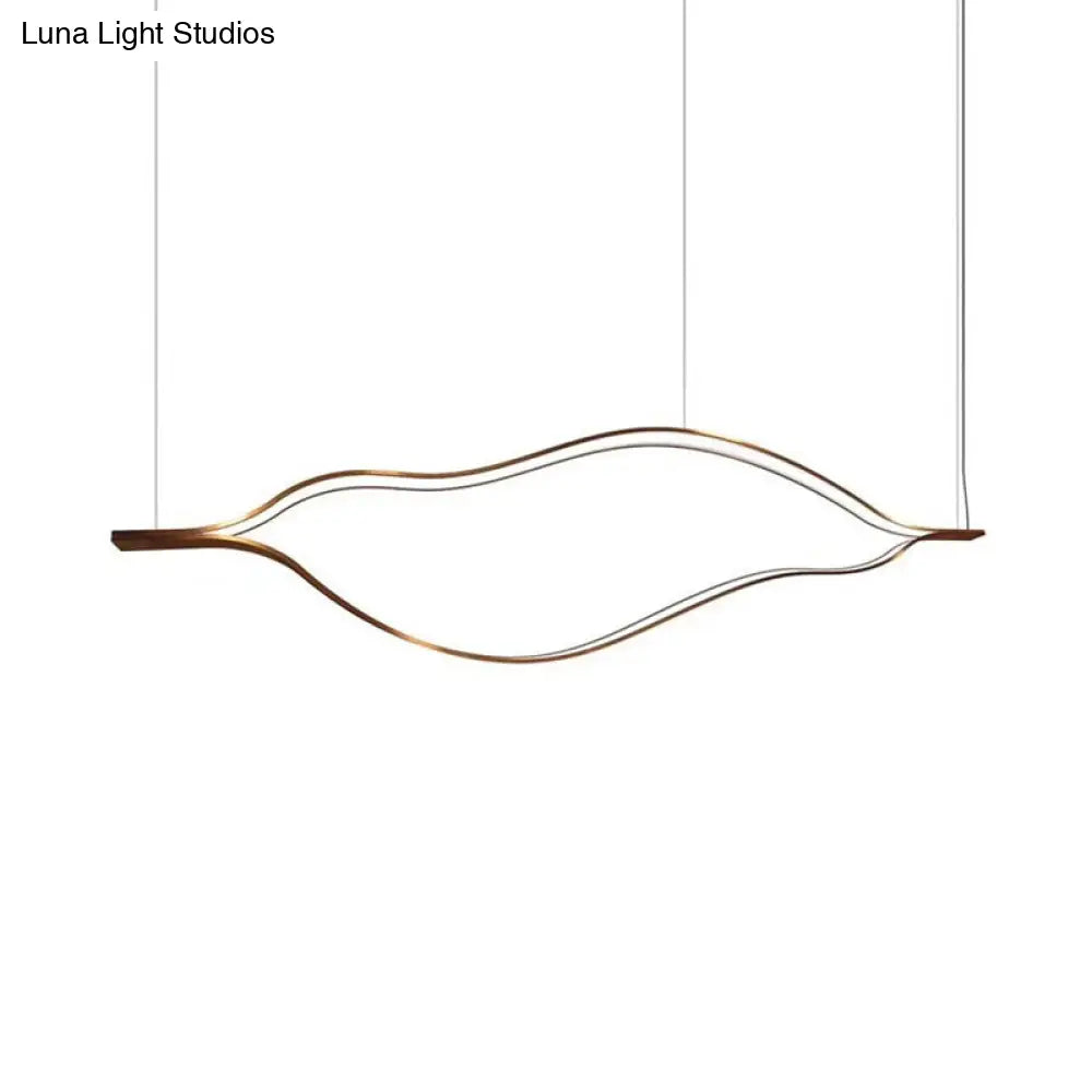 ثريا أكريليك LED معاصرة - تصميم موجة بيضاء - عرض 23.5 بوصة/31.5 بوصة/39 بوصة - إضاءة بيضاء/دافئة