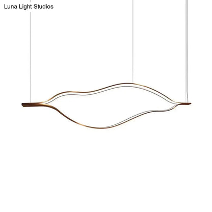 ثريا أكريليك LED معاصرة - تصميم موجة بيضاء - عرض 23.5 بوصة/31.5 بوصة/39 بوصة - إضاءة بيضاء/دافئة