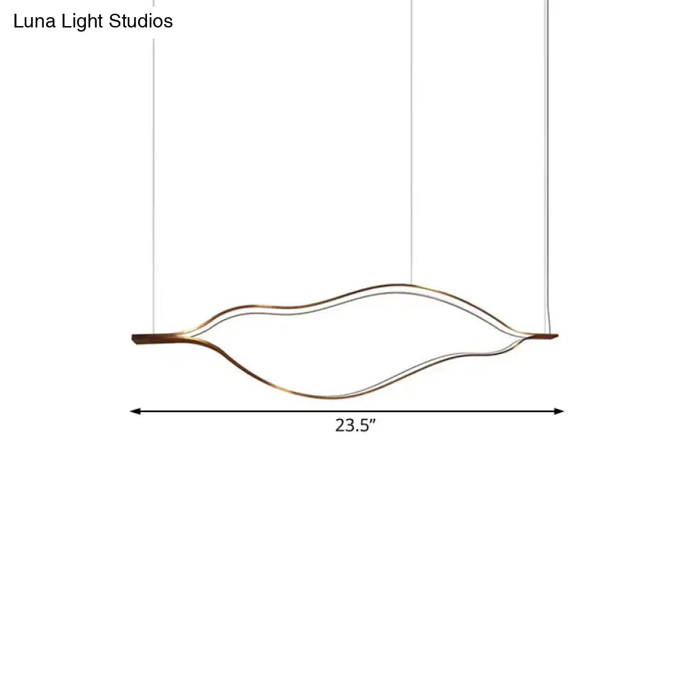 ثريا أكريليك LED معاصرة - تصميم موجة بيضاء - عرض 23.5 بوصة/31.5 بوصة/39 بوصة - إضاءة بيضاء/دافئة