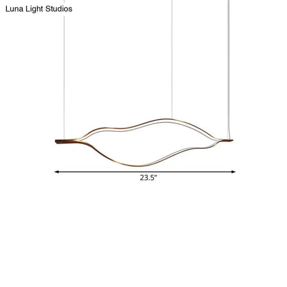 ثريا أكريليك LED معاصرة - تصميم موجة بيضاء - عرض 23.5 بوصة/31.5 بوصة/39 بوصة - إضاءة بيضاء/دافئة