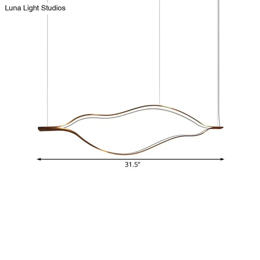 ثريا أكريليك LED معاصرة - تصميم موجة بيضاء - عرض 23.5 بوصة/31.5 بوصة/39 بوصة - إضاءة بيضاء/دافئة