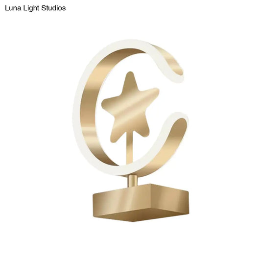 Aplique de pared LED contemporáneo de acrílico - Lámpara de pared dorada con luz cálida/blanca