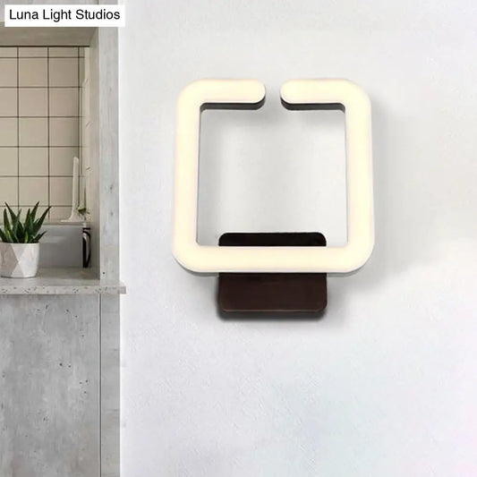 Aplique de pared LED contemporáneo DecorBites™ de acrílico - Diseño con marco cuadrado, 1 luz - Luz cálida/blanca/natural