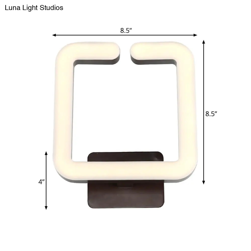 Aplique de pared LED contemporáneo DecorBites™ de acrílico - Diseño con marco cuadrado, 1 luz - Luz cálida/blanca/natural