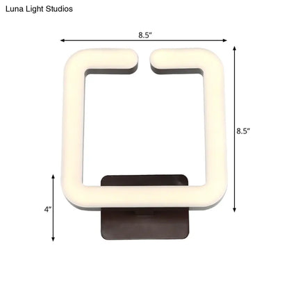 Aplique de pared LED contemporáneo DecorBites™ de acrílico - Diseño con marco cuadrado, 1 luz - Luz cálida/blanca/natural