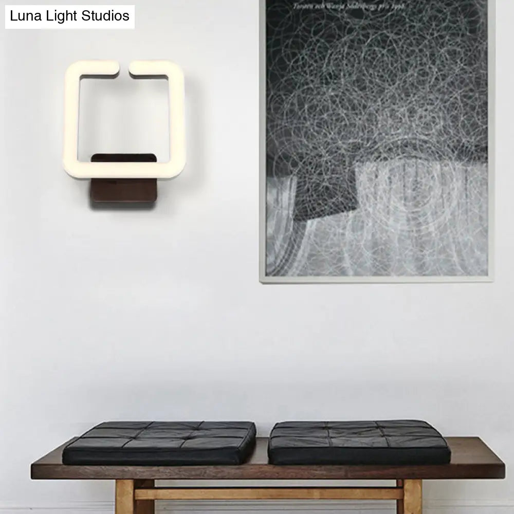 Aplique de pared LED contemporáneo DecorBites™ de acrílico - Diseño con marco cuadrado, 1 luz - Luz cálida/blanca/natural