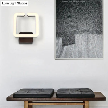 Aplique de pared LED contemporáneo DecorBites™ de acrílico - Diseño con marco cuadrado, 1 luz - Luz cálida/blanca/natural