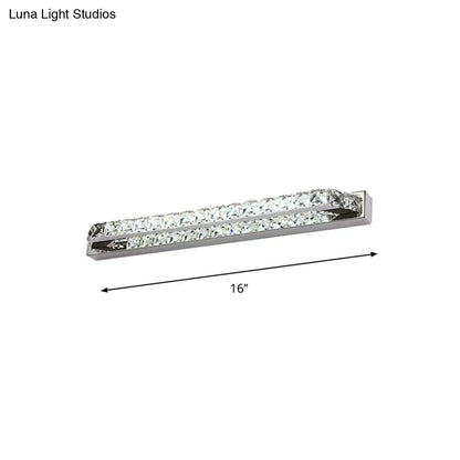 DecorBites™ DecorBites™ Contemporary LED Bathroom Vanity Wall Light with Clear/Champagne Crystal - 16"/22" Width - Warm/White Light