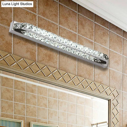 DecorBites™ DecorBites™ Contemporary LED Bathroom Vanity Wall Light with Clear/Champagne Crystal - 16"/22" Width - Warm/White Light