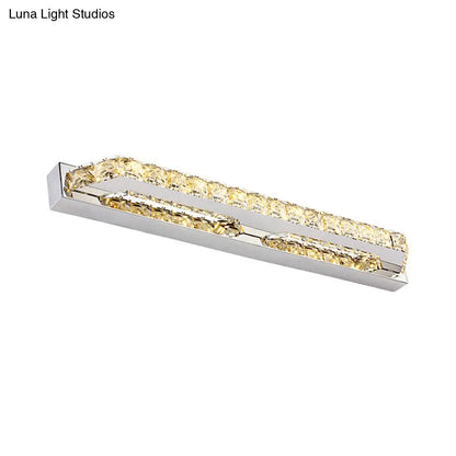 DecorBites™ DecorBites™ Contemporary LED Bathroom Vanity Wall Light with Clear/Champagne Crystal - 16"/22" Width - Warm/White Light
