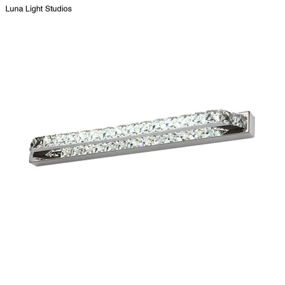 DecorBites™ DecorBites™ Contemporary LED Bathroom Vanity Wall Light with Clear/Champagne Crystal - 16"/22" Width - Warm/White Light