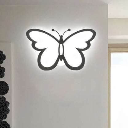 DecorBites™ Contemporary LED Butterfly Wall Mounted Night Lamp - Modern 1/3 Lights Sconce, White Acrylic, White/Natural Light