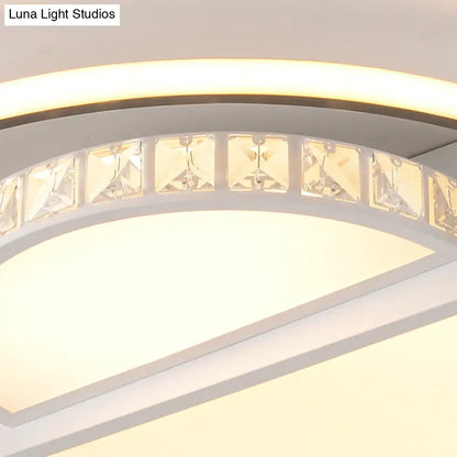 DecorBites™ Contemporary LED Ceiling Lamp: White Acrylic Flush Mount for Kids' Bedroom