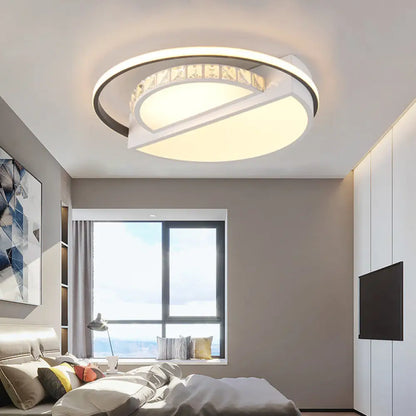 DecorBites™ Contemporary LED Ceiling Lamp: White Acrylic Flush Mount for Kids' Bedroom