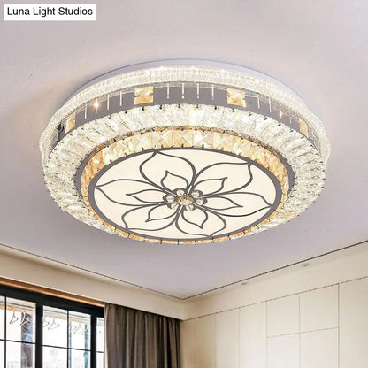 DecorBites™ DecorBites™ Contemporary LED Ceiling Lamp with Clear Crystal Blocks and Flower Pattern Design