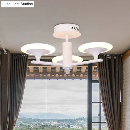 DecorBites™ DecorBites™ Contemporary LED Ceiling Lamp with Radial Design and Acrylic Shade in White/Warm Light