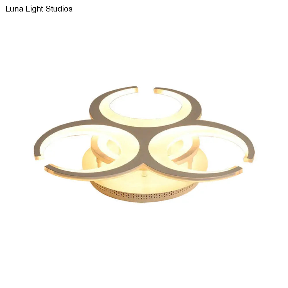 DecorBites™ DecorBites™ Contemporary LED Ceiling Mount Light: 19.5"/23.5" Restaurant Ring | Acrylic | White Flush Mount