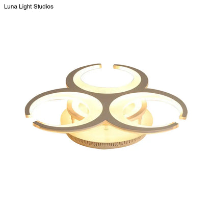 DecorBites™ DecorBites™ Contemporary LED Ceiling Mount Light: 19.5"/23.5" Restaurant Ring | Acrylic | White Flush Mount