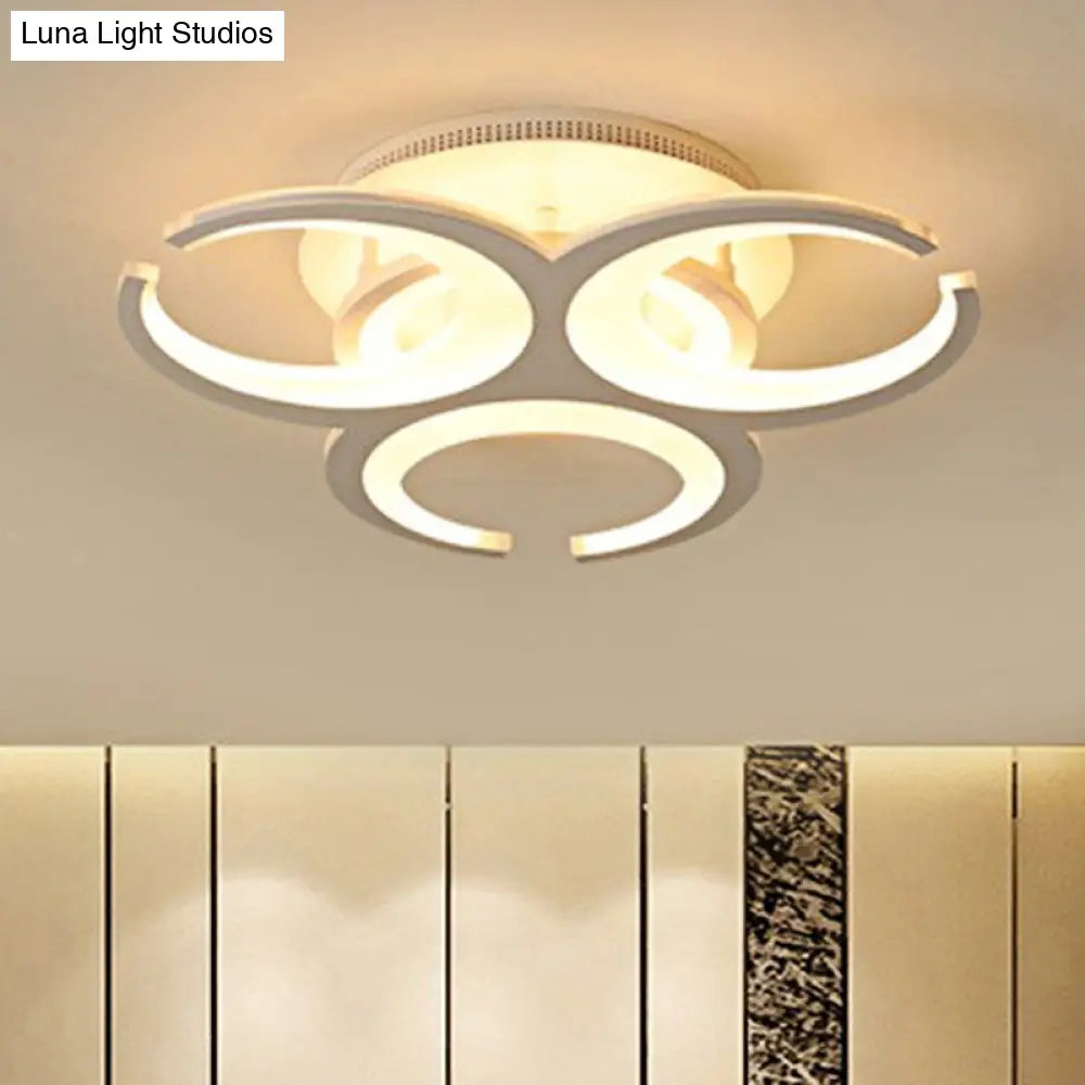 DecorBites™ DecorBites™ Contemporary LED Ceiling Mount Light: 19.5"/23.5" Restaurant Ring | Acrylic | White Flush Mount