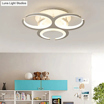 DecorBites™ DecorBites™ Contemporary LED Ceiling Mount Light: 19.5"/23.5" Restaurant Ring | Acrylic | White Flush Mount