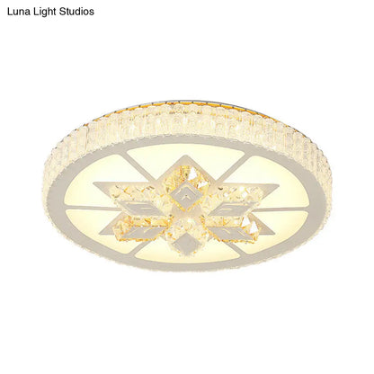DecorBites™ DecorBites™ Contemporary LED Ceiling Mount Light in White with Crystal Design - Round/Hexagon/Rhombus Shape