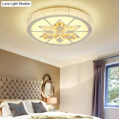 DecorBites™ DecorBites™ Contemporary LED Ceiling Mount Light in White with Crystal Design - Round/Hexagon/Rhombus Shape