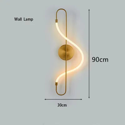 Contemporary LED Chandelier for Dining Room Lighting - Neutral light 4000K / gold wall lamp / CHINA