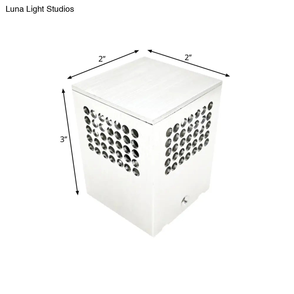 DecorBites™ DecorBites™ Contemporary LED Circle Cutouts Corridor Wall Light in Silver with Blue/Red/Purple Lights