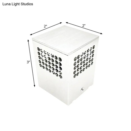 DecorBites™ DecorBites™ Contemporary LED Circle Cutouts Corridor Wall Light in Silver with Blue/Red/Purple Lights