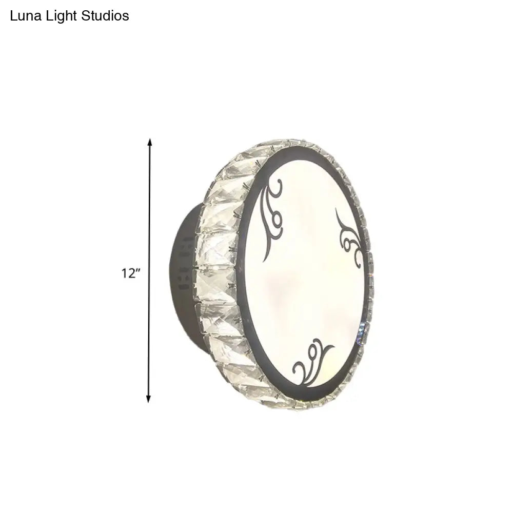 Aplique de pared circular LED contemporáneo DecorBites™ - Diseño de cristal transparente - Opción de luz cálida o blanca - Iluminación de pared