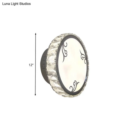 Aplique de pared circular LED contemporáneo DecorBites™ - Diseño de cristal transparente - Opción de luz cálida o blanca - Iluminación de pared