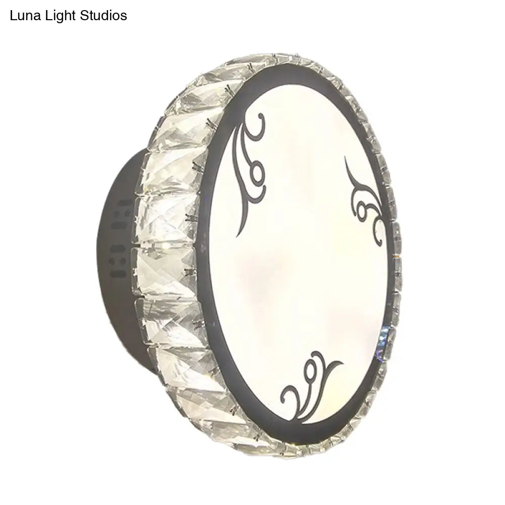 Aplique de pared circular LED contemporáneo DecorBites™ - Diseño de cristal transparente - Opción de luz cálida o blanca - Iluminación de pared