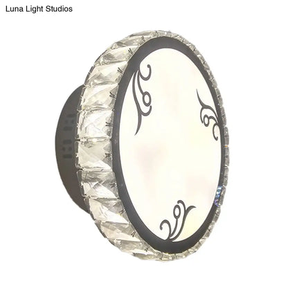 Aplique de pared circular LED contemporáneo DecorBites™ - Diseño de cristal transparente - Opción de luz cálida o blanca - Iluminación de pared