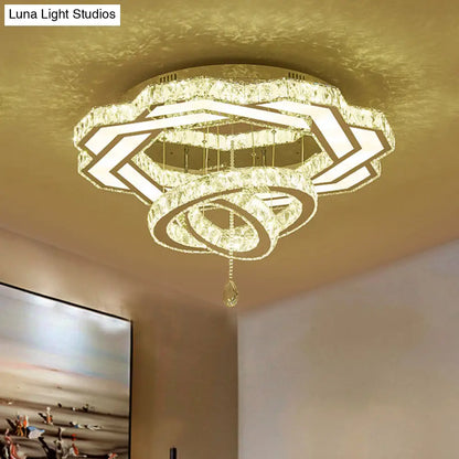 DecorBites™ DecorBites™ Contemporary LED Crystal Ceiling Light - Polished Chrome Finish