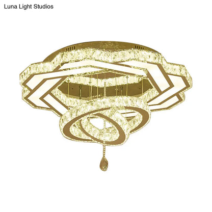 DecorBites™ DecorBites™ Contemporary LED Crystal Ceiling Light - Polished Chrome Finish