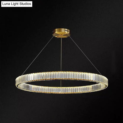 Contemporary LED Crystal Chandelier Pendant Light for Living Room