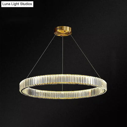 Contemporary LED Crystal Chandelier Pendant Light for Living Room