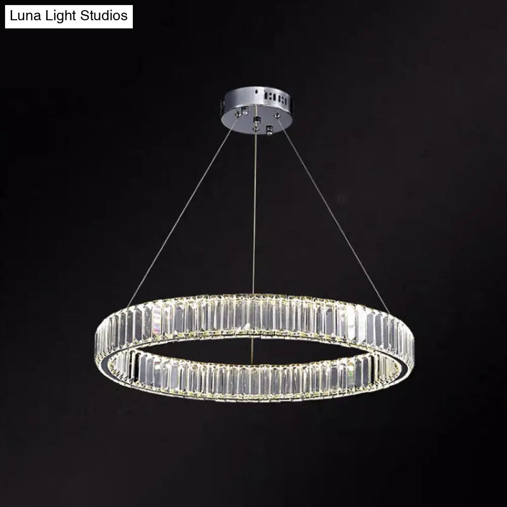 Contemporary LED Crystal Chandelier Pendant Light for Living Room