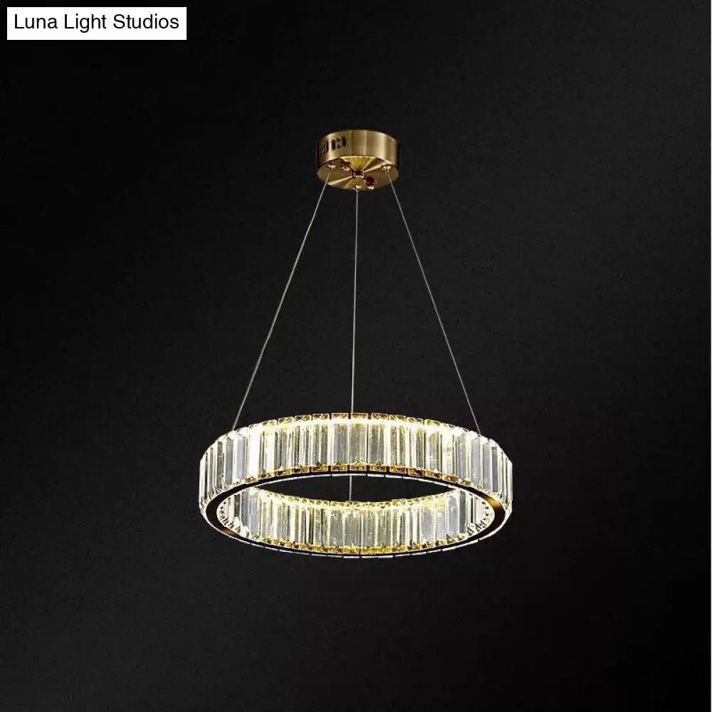 Contemporary LED Crystal Chandelier Pendant Light for Living Room