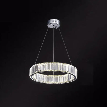 Contemporary LED Crystal Chandelier Pendant Light for Living Room