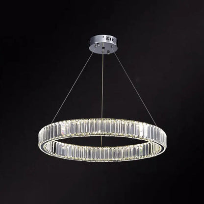 Contemporary LED Crystal Chandelier Pendant Light for Living Room