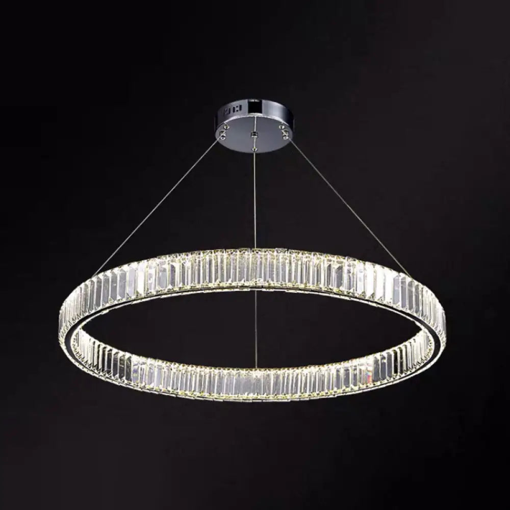 Contemporary LED Crystal Chandelier Pendant Light for Living Room