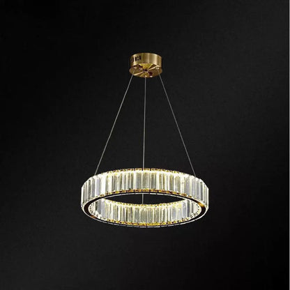 Contemporary LED Crystal Chandelier Pendant Light for Living Room