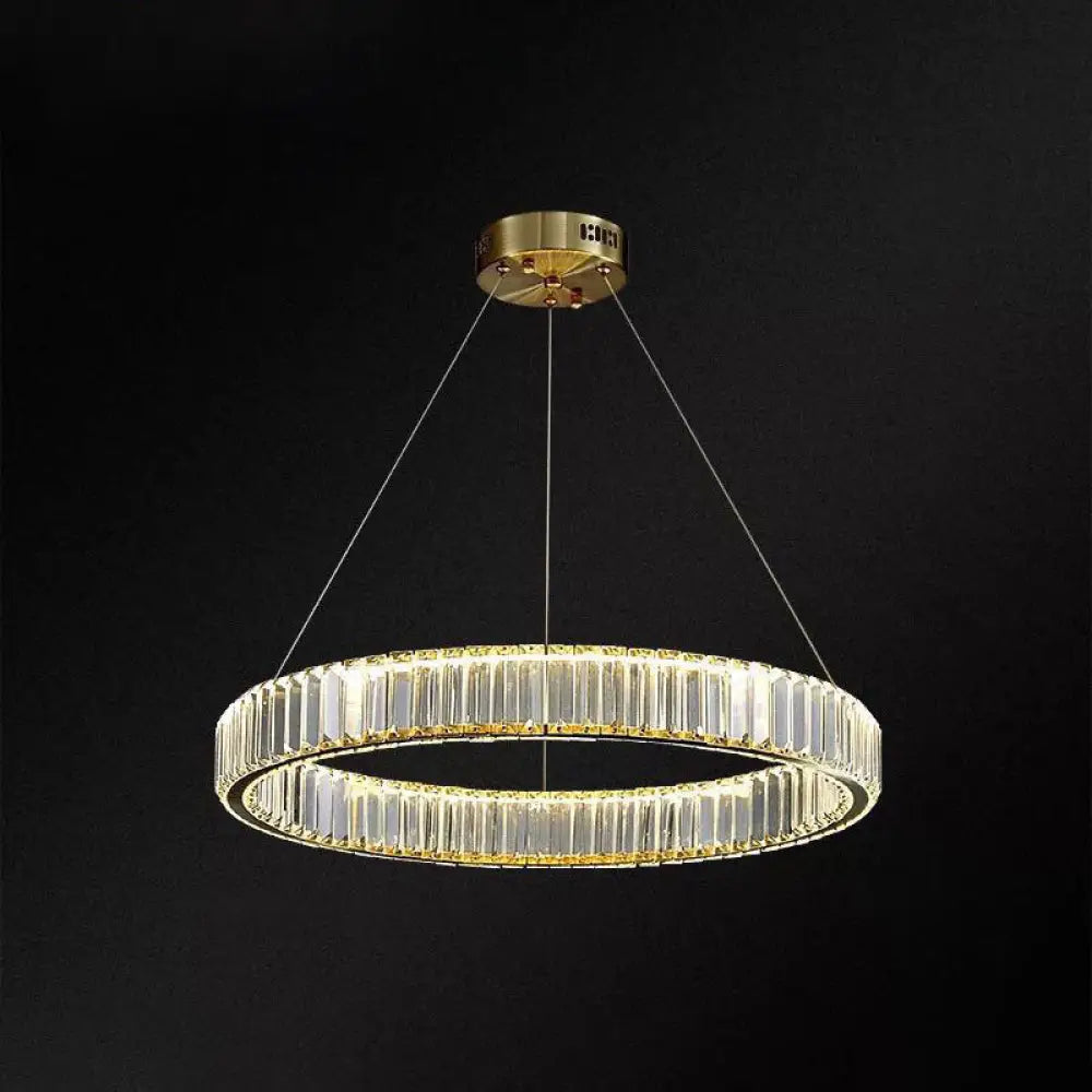 Contemporary LED Crystal Chandelier Pendant Light for Living Room