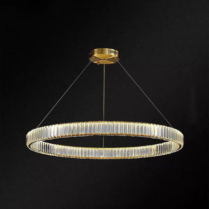 Contemporary LED Crystal Chandelier Pendant Light for Living Room